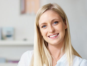 woman smiling at camera