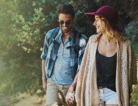 couple walking in the park