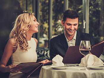 couple at restaurant