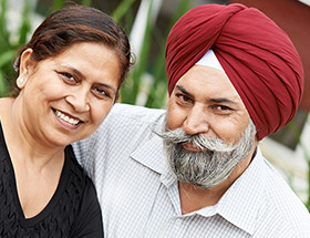 older sikh couple