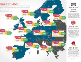 I love you map infographic