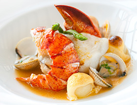 restaurant seafood dish