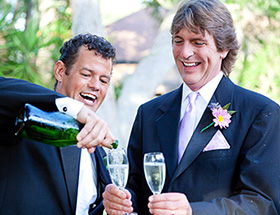 Two men celebrate their wedding