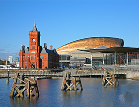 Cardiff bay skyline