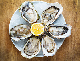 plate of oysters