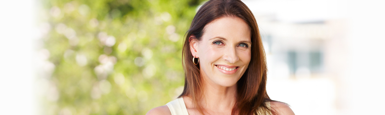 attractive older woman smiling