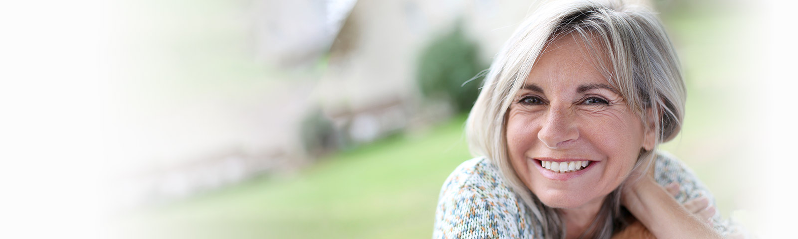 pretty older woman smiling