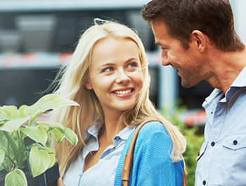 couple looking into each others eyes