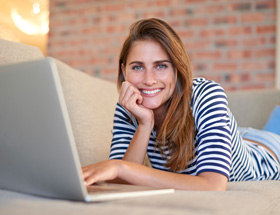 woman on her laptop