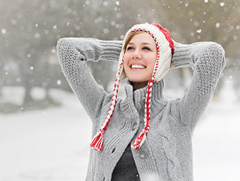 woman in the snow